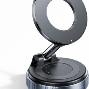 2026 Upgraded Vacuum Magnetic Car Phone Holder 360° Reinforced 96LBS Ultra Suction Cup Phone Mount for MagSafe Cell Phone Holders for Your Car/Gym/Mirror Mount for iPhone & Android
